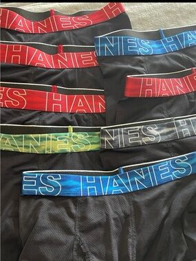 Hanes Boys' EIGHT PAIR  Athletic Boxer Briefs with Colored Waistbands